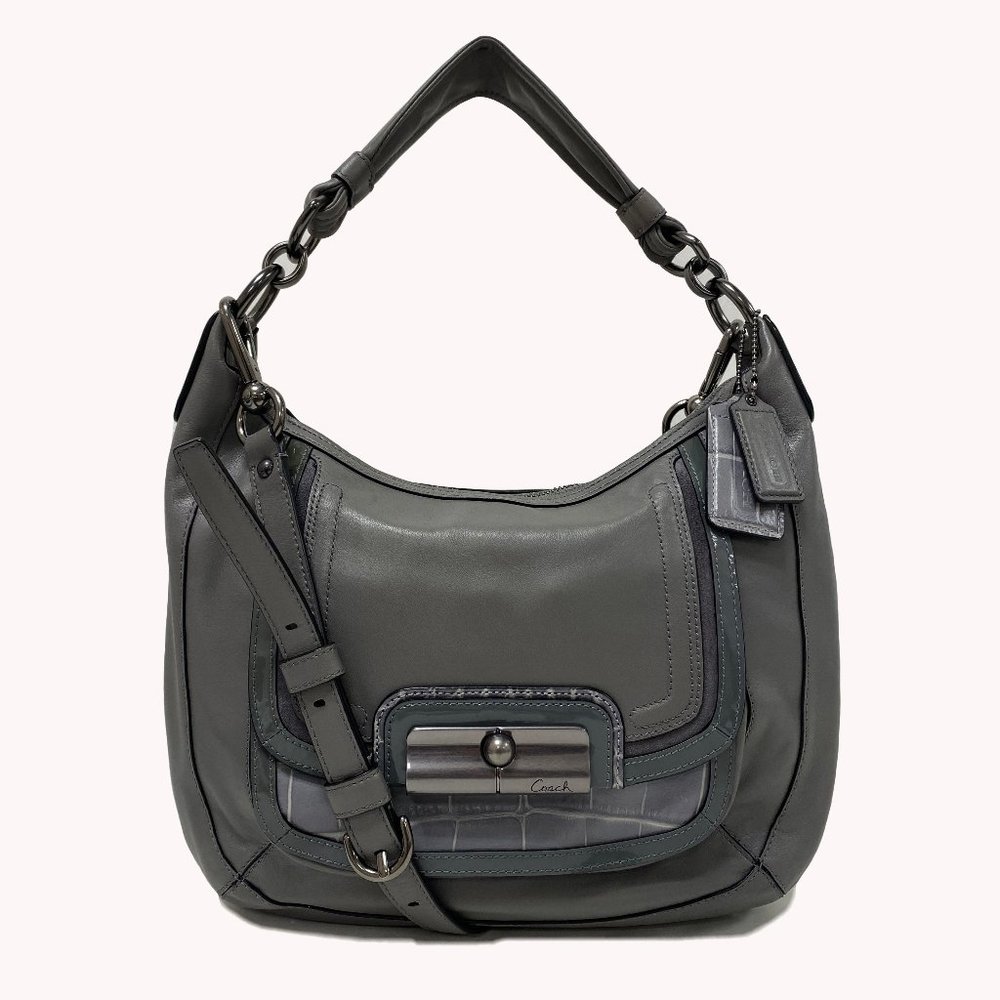 Coach 18287 Kristin Spectator Grey Embossed Bag
